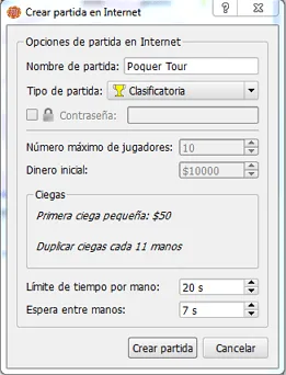Partida clasificatoria en PokerTH